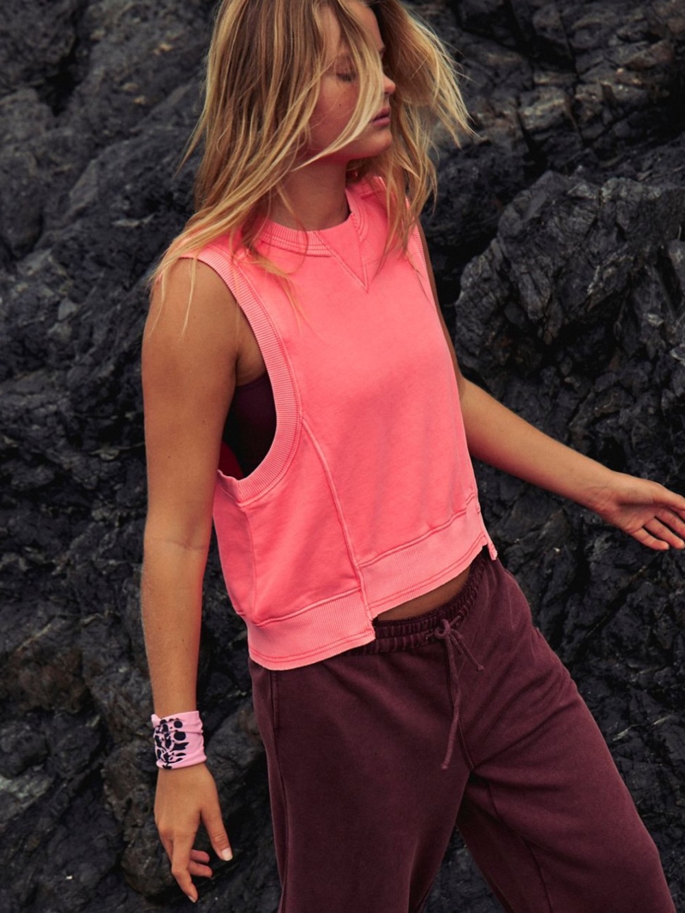 Free People Movement Intercept Tank. Electric Sunset, size Medium